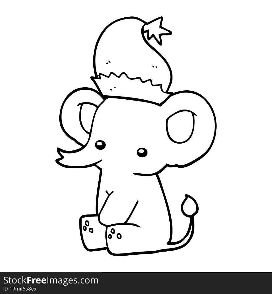 Cute Christmas Elephant