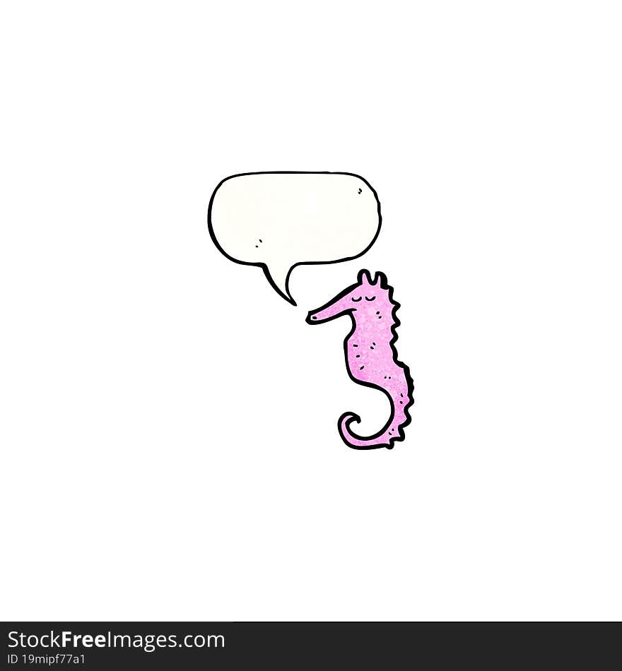 Sea Horse With Speech Bubble