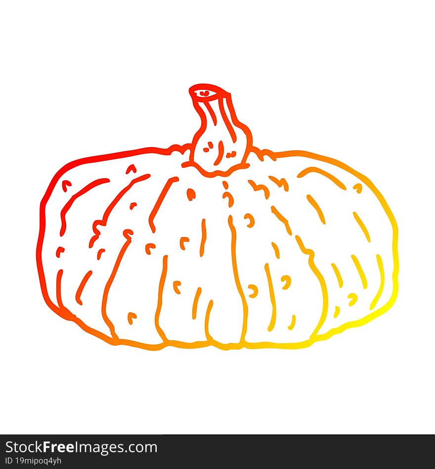 warm gradient line drawing cartoon squash