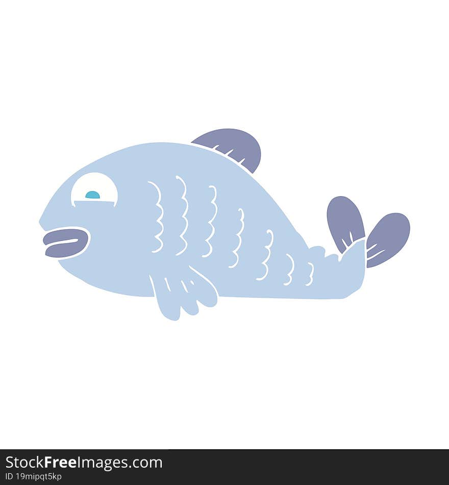 flat color illustration of fish. flat color illustration of fish