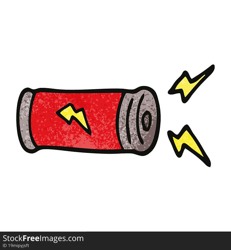 Cartoon Doodle Electric Battery