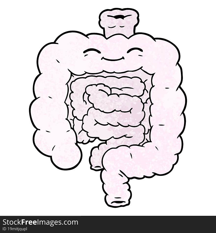 cartoon intestines. cartoon intestines