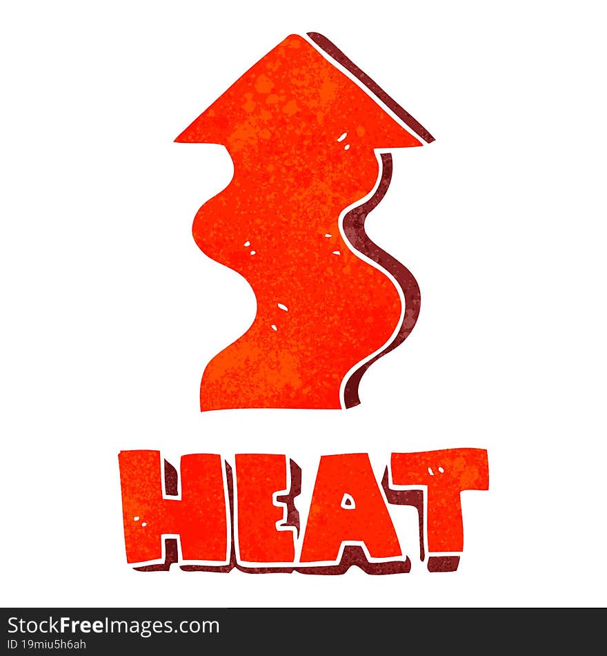 retro cartoon heat rising