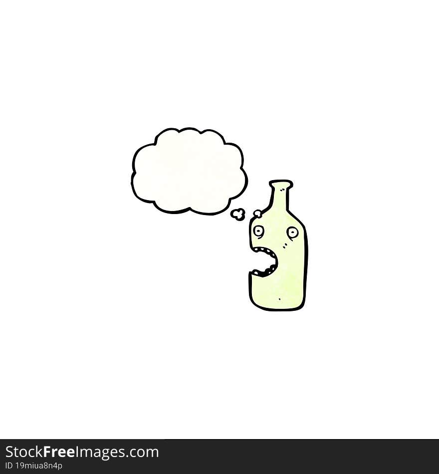 shocked wine bottle cartoon