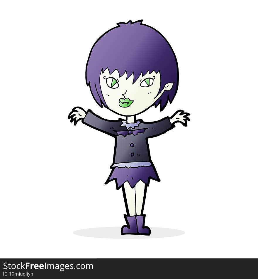 Cartoon Vampire Girl