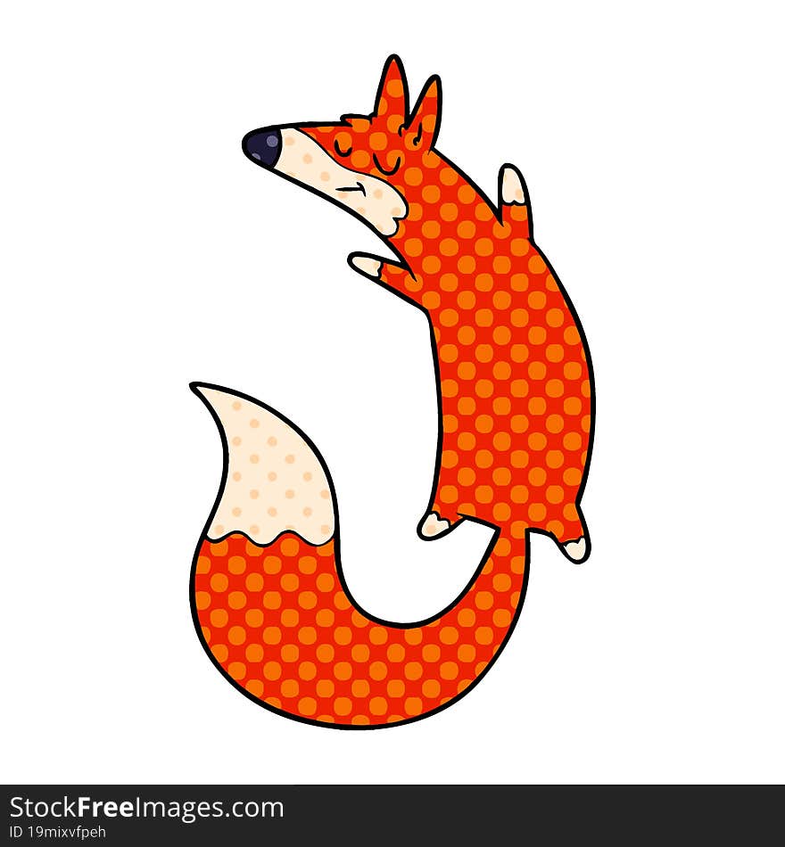 cartoon jumping fox. cartoon jumping fox