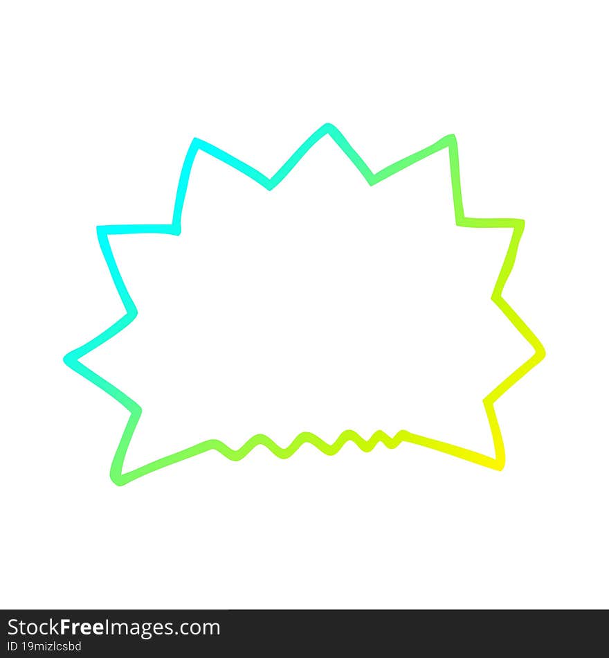 cold gradient line drawing cartoon big  bang explosion