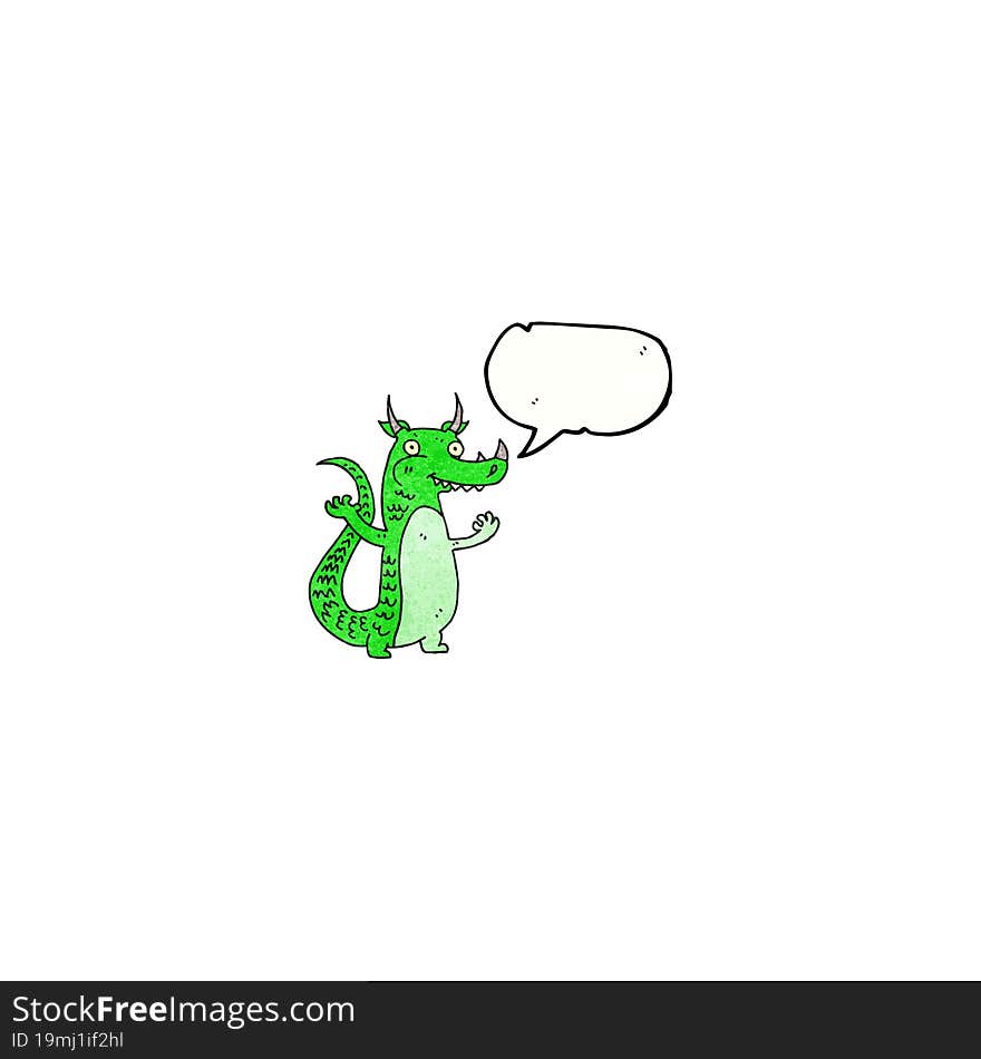 cartoon green dragon