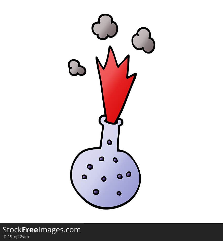 cartoon doodle chemical reaction