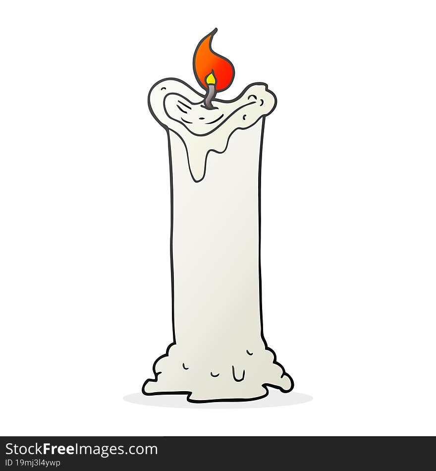 cartoon spooky candle