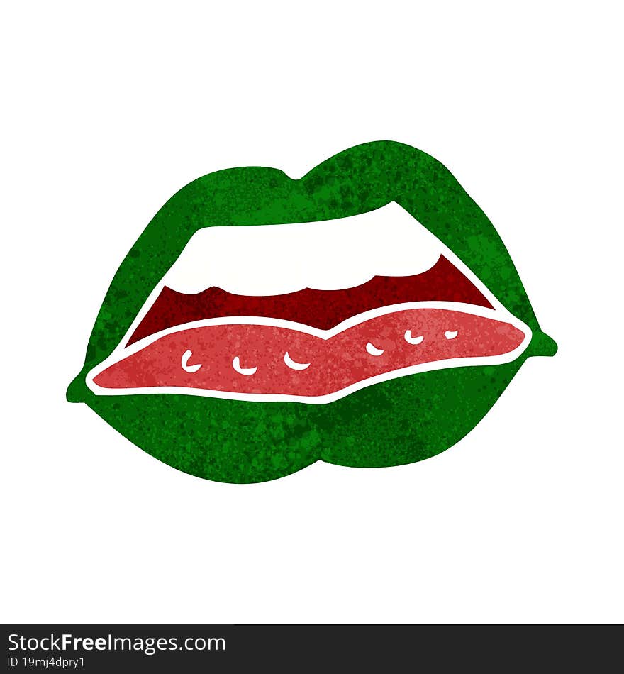 cartoon sexy halloween lips symbol