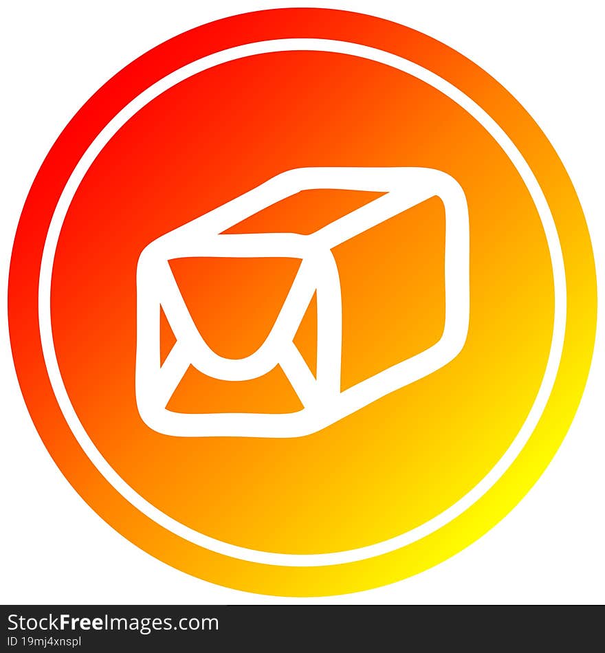 Wrapped Parcel Circular In Hot Gradient Spectrum