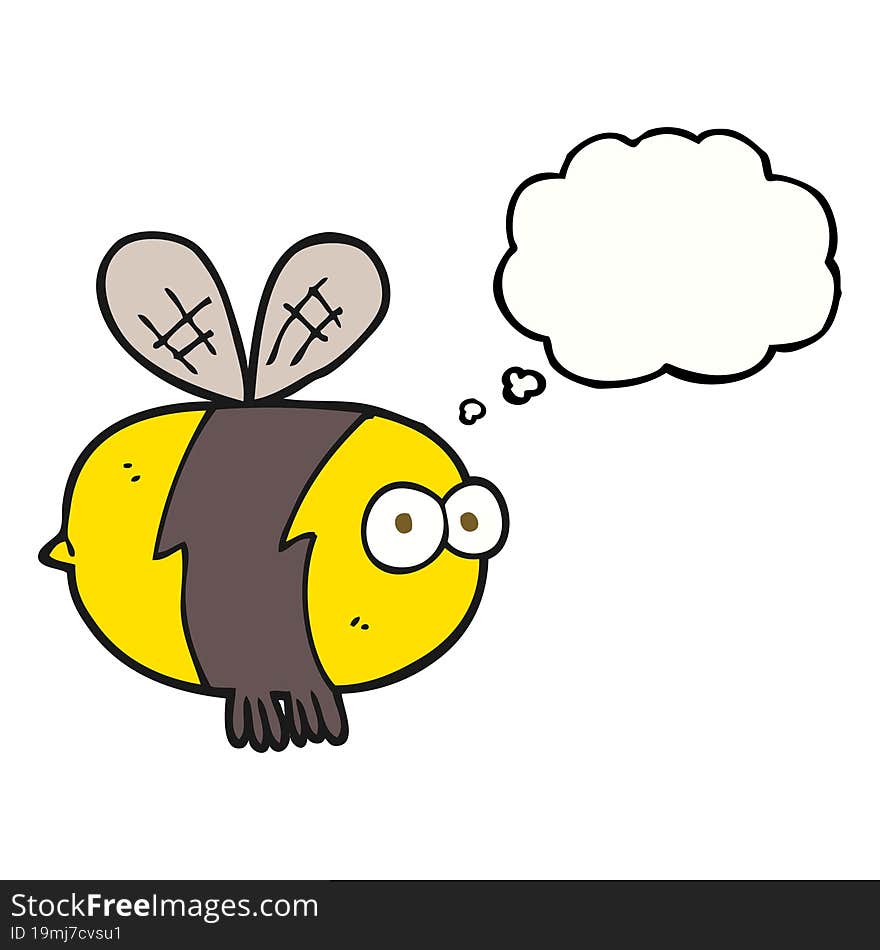 Thought Bubble Cartoon Bee