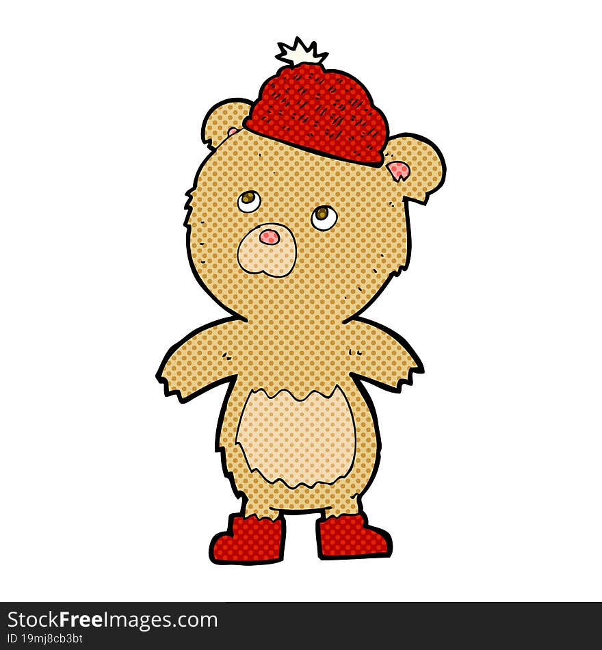 cartoon bear in hat