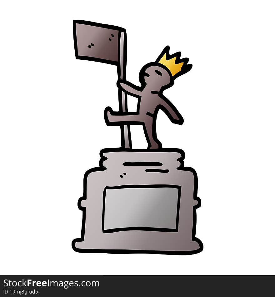 cartoon doodle monument statue