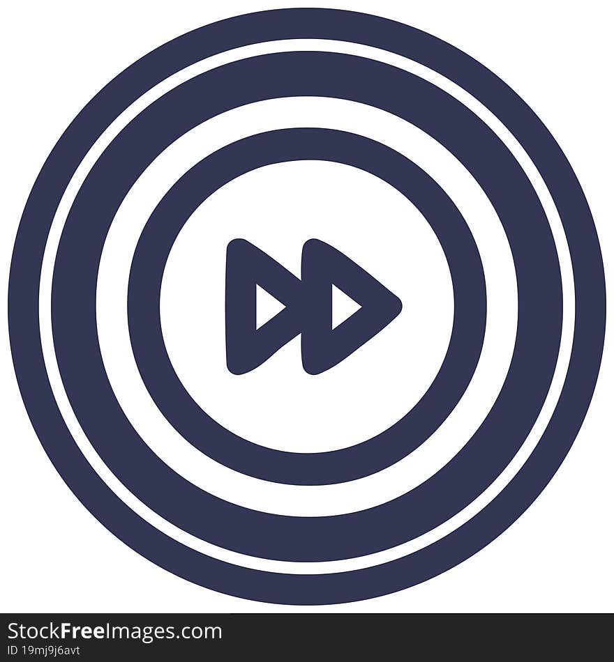 fast forward circular icon symbol