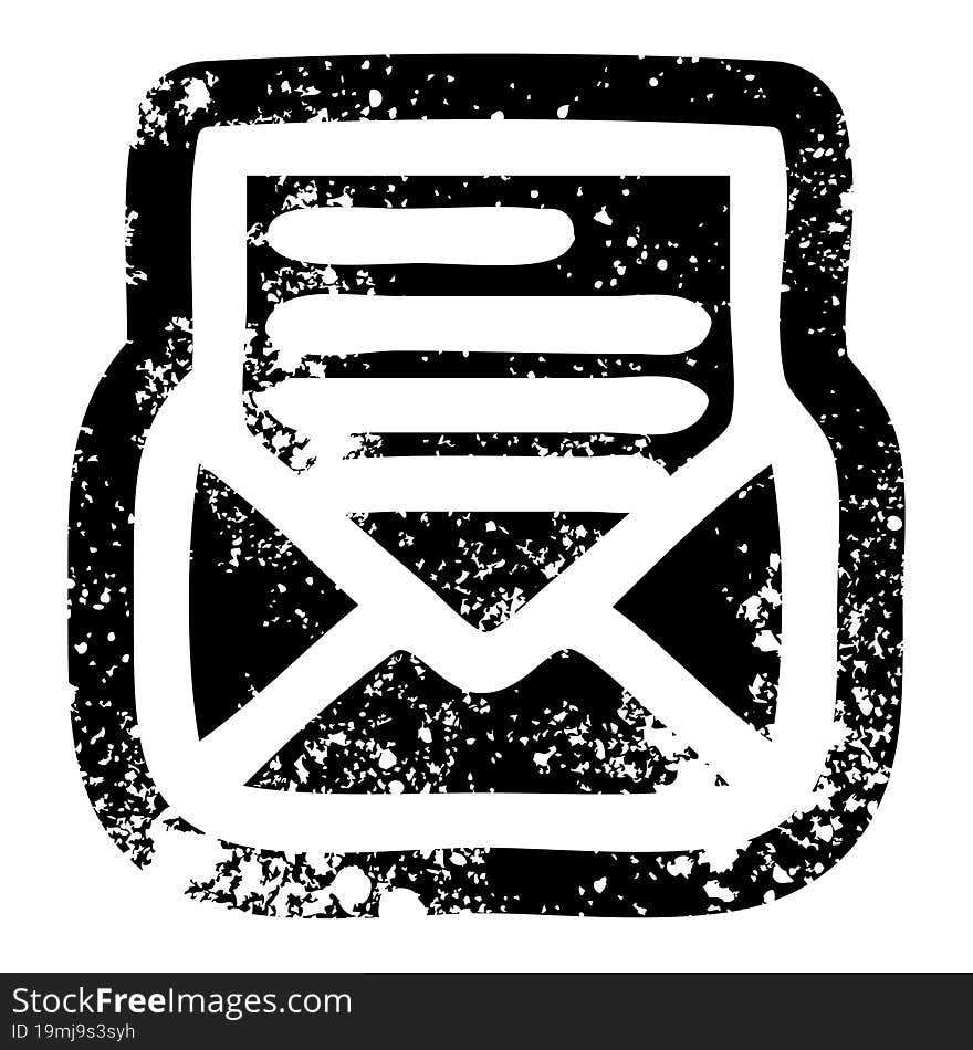 envelope letter distressed icon