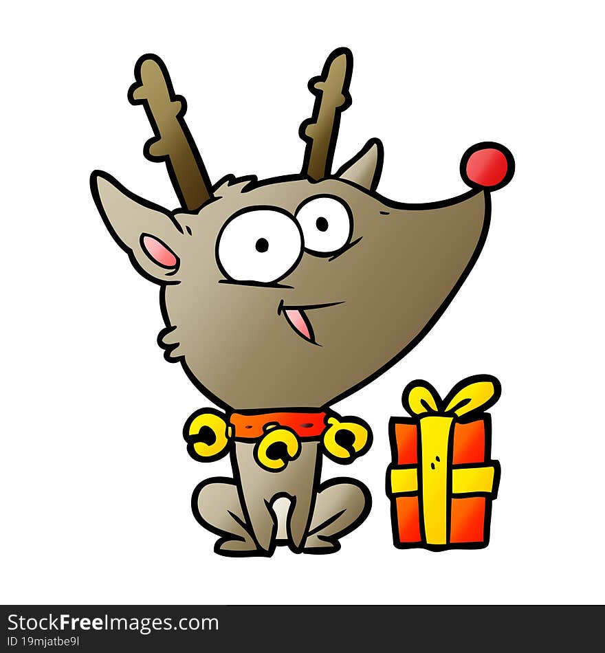 cartoon christmas reindeer. cartoon christmas reindeer