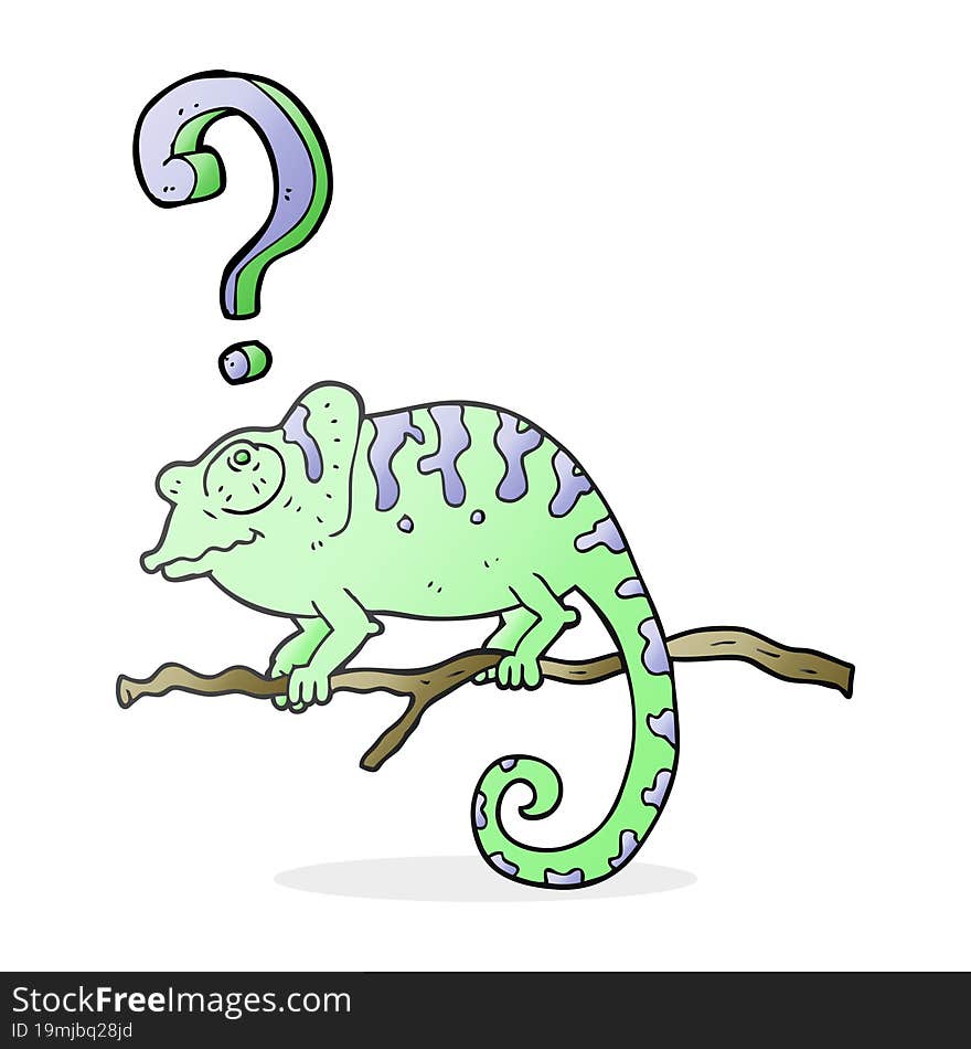 Cartoon Curious Chameleon