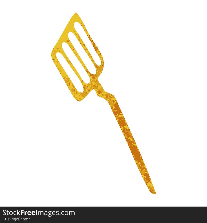 quirky retro illustration style cartoon spatula