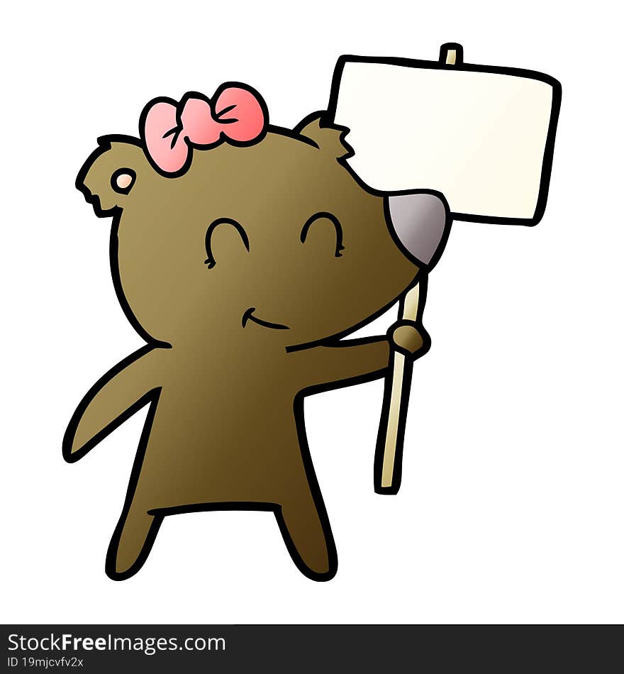 female bear cartoon. female bear cartoon