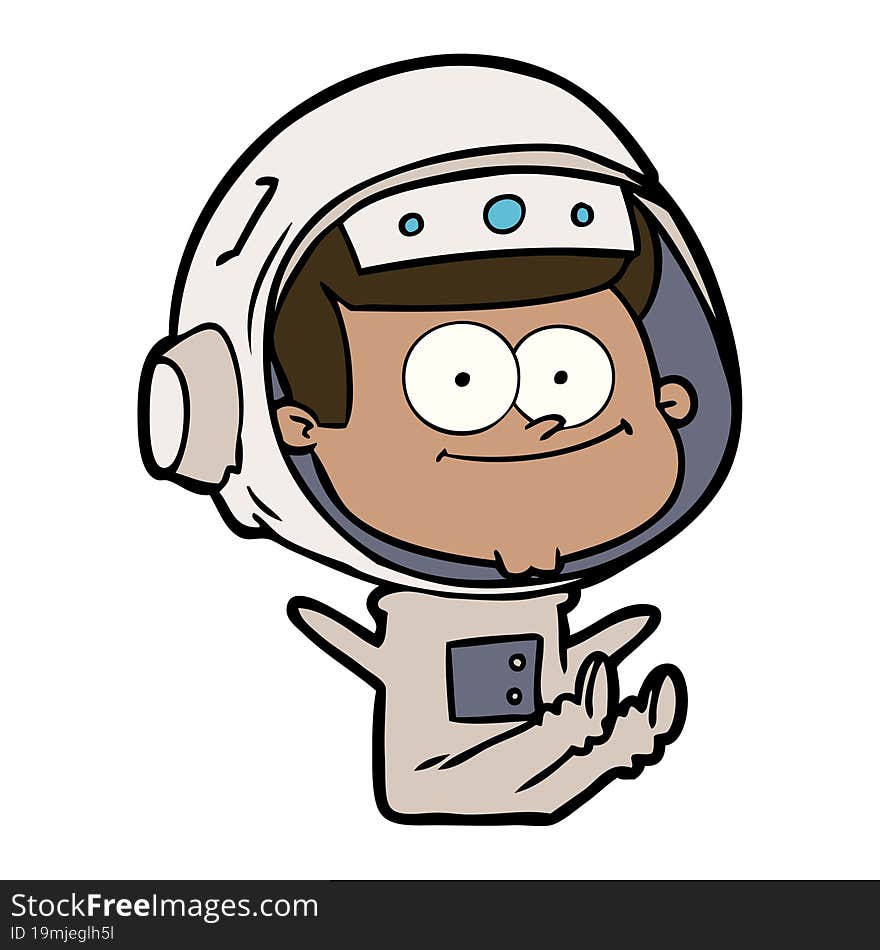 happy astronaut cartoon. happy astronaut cartoon