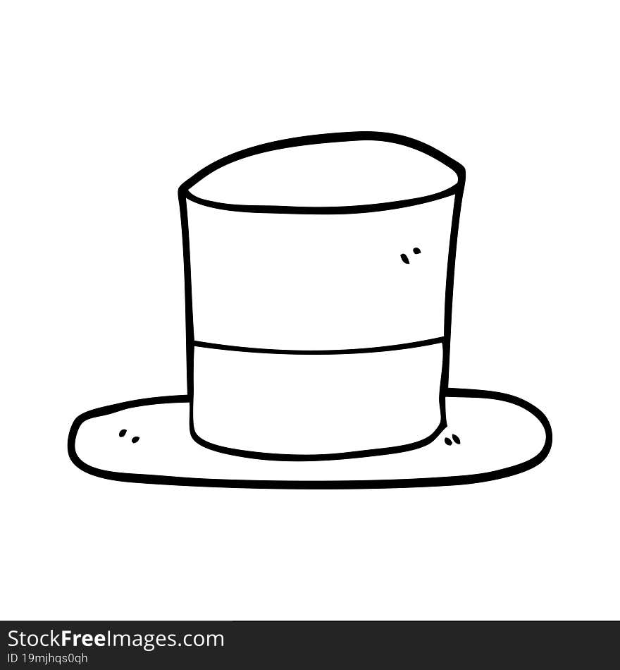 cartoon top hat