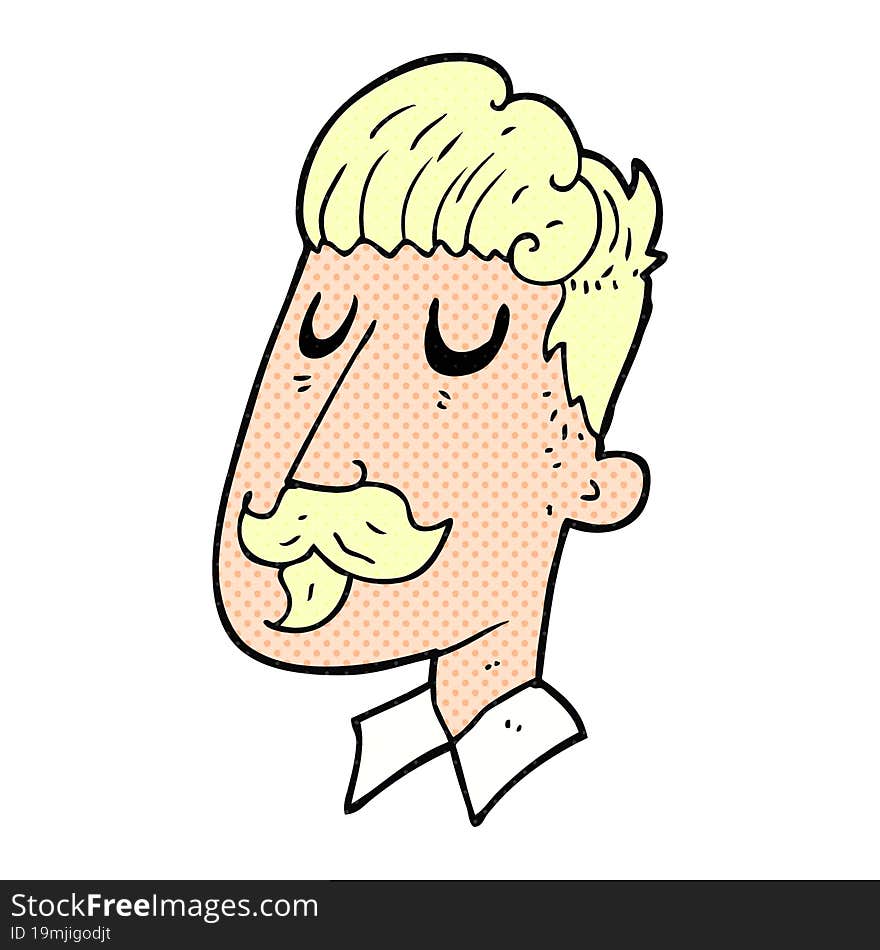 Cartoon Man With Mustache