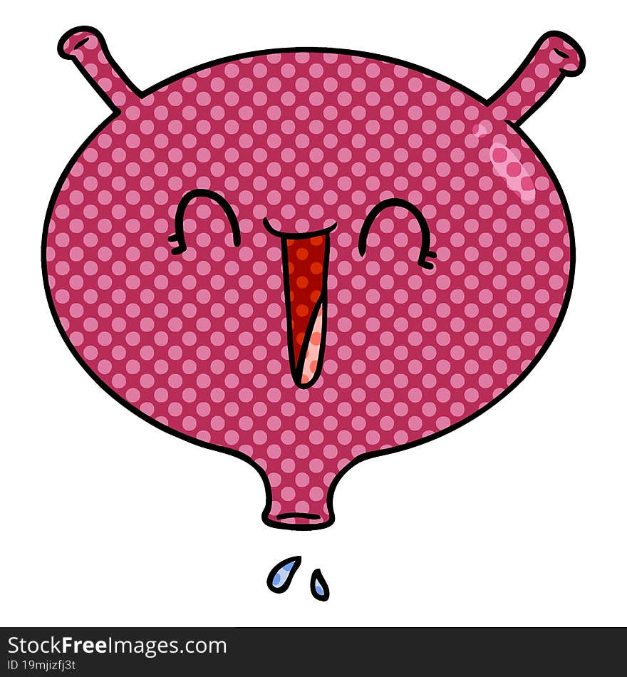 cartoon laughing bladder. cartoon laughing bladder