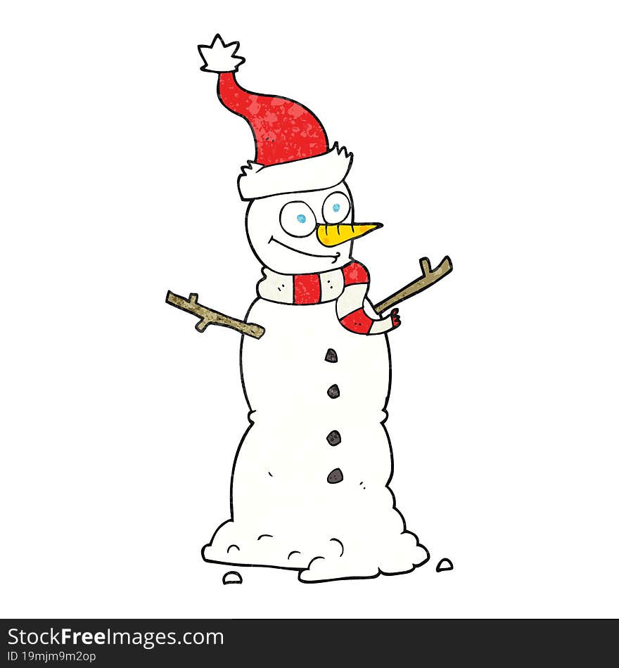 textured cartoon snowman