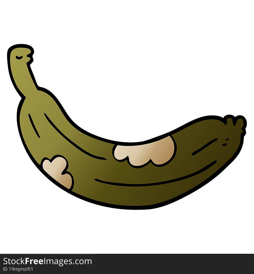 Cartoon Doodle Rotten Banana