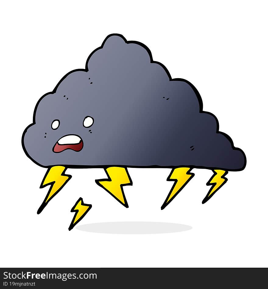 cartoon thundercloud