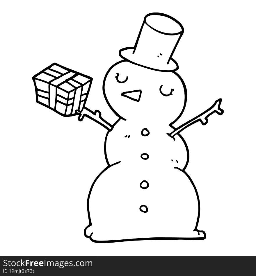 cartoon snowman