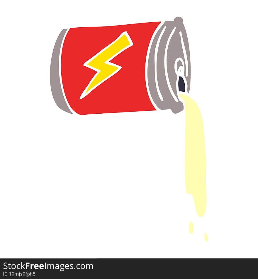 cartoon doodle pouring soda can