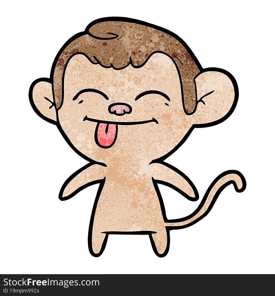 funny cartoon monkey. funny cartoon monkey