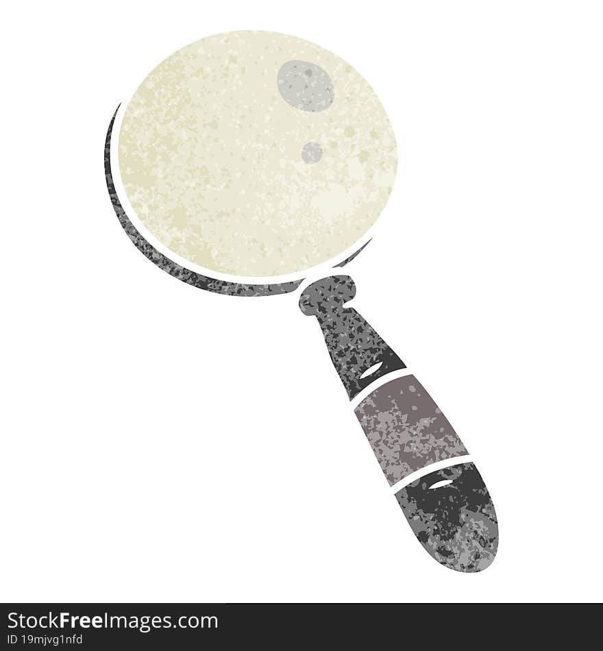 Retro Cartoon Doodle Of A Magnifying Glass