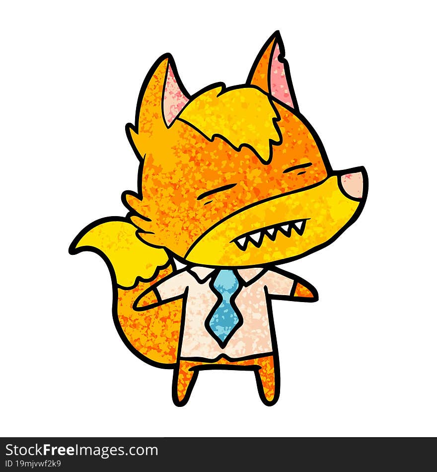 office worker fox cartoon character. office worker fox cartoon character