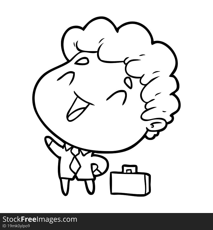 cute cartoon businessman. cute cartoon businessman