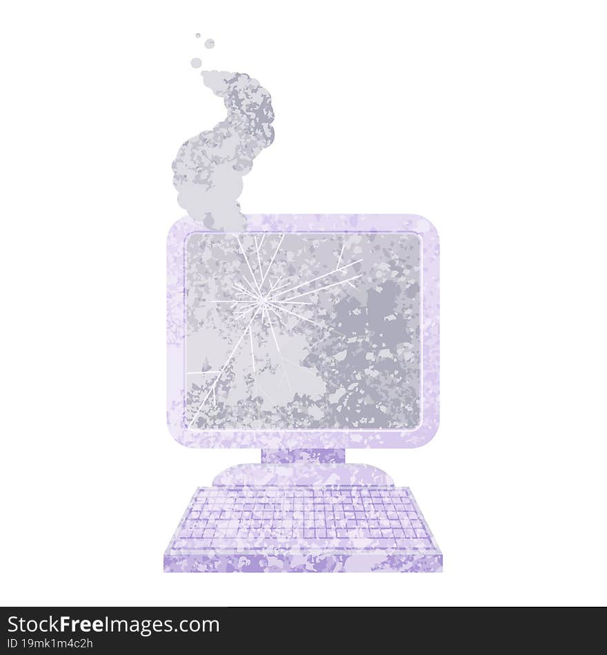 broken computer graphic icon