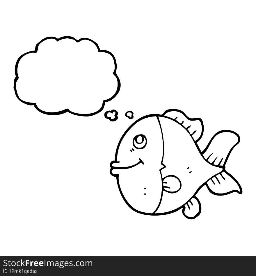 thought bubble cartoon fish