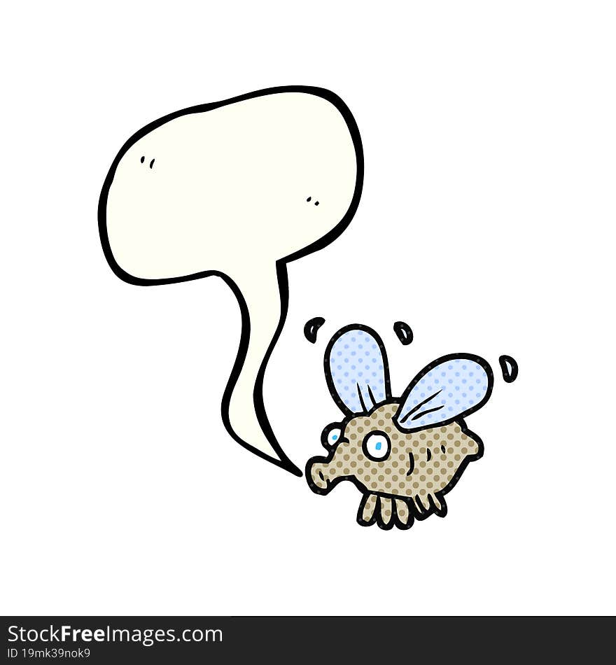 comic book speech bubble cartoon fly