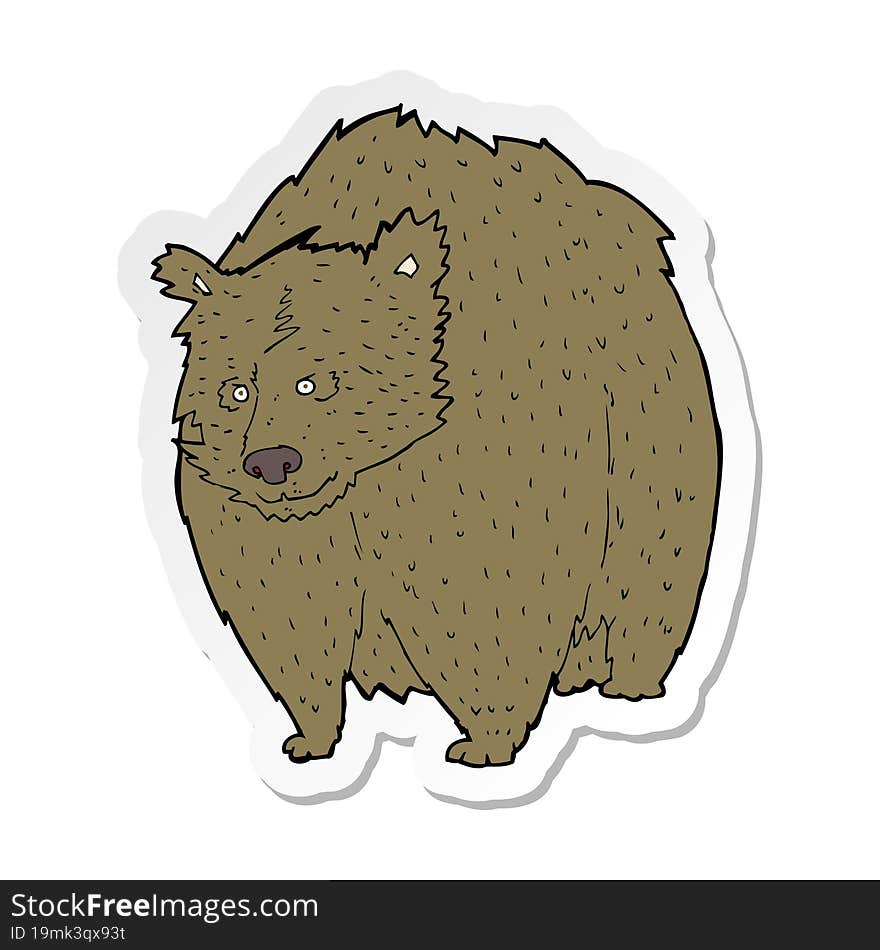 sticker of a huge bear cartoon