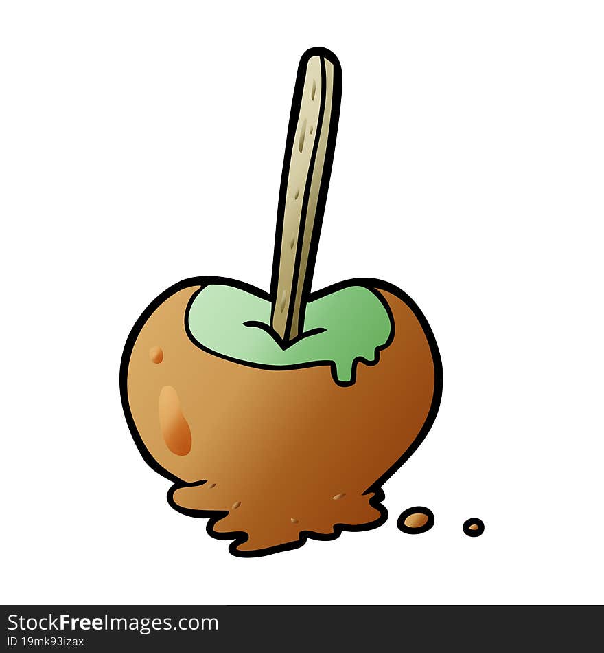 cartoon toffee apple. cartoon toffee apple