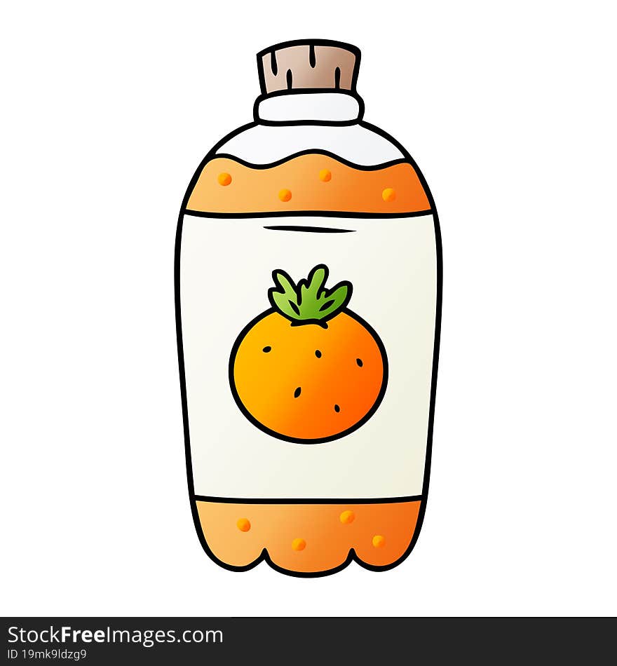 Gradient Cartoon Doodle Of Orange Pop