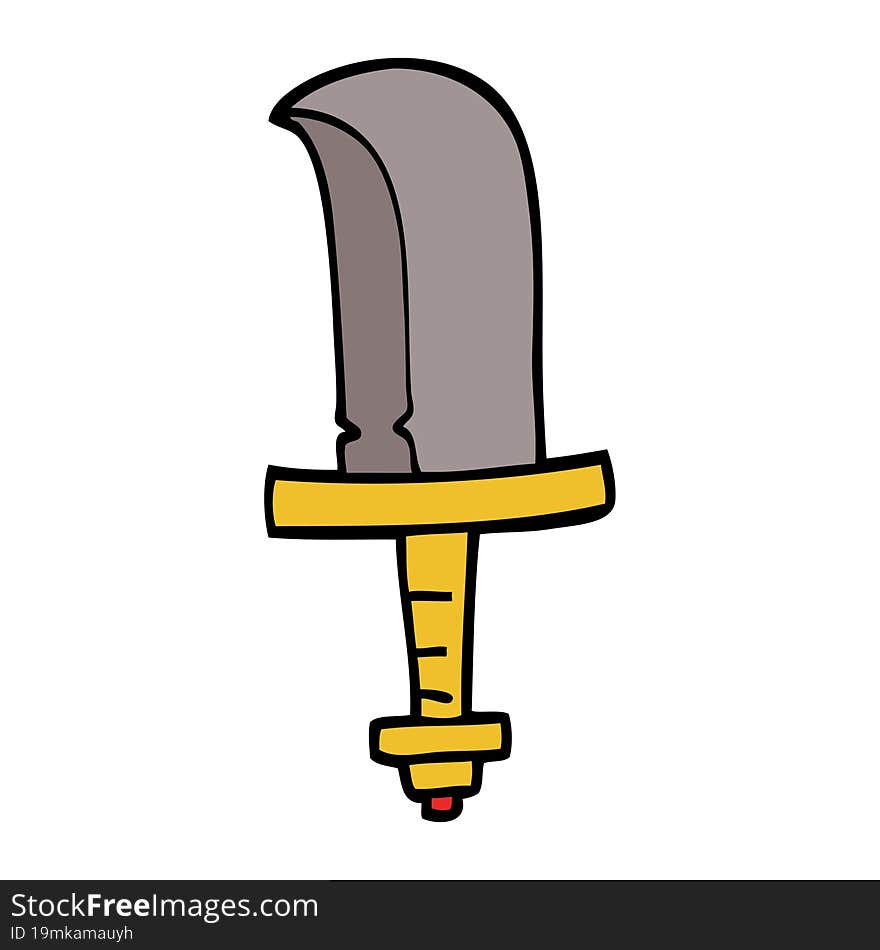 cartoon doodle old dagger