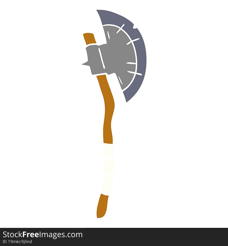 Cartoon Doodle Of A Medieval Axe