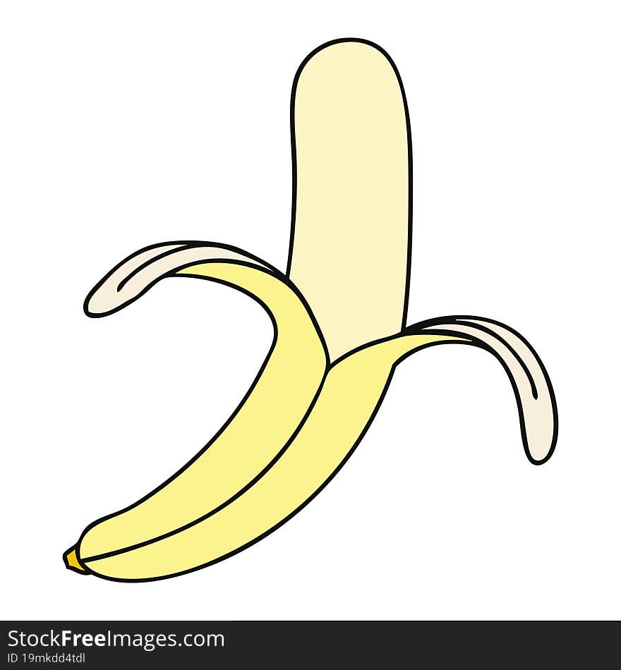 Quirky Hand Drawn Cartoon Banana