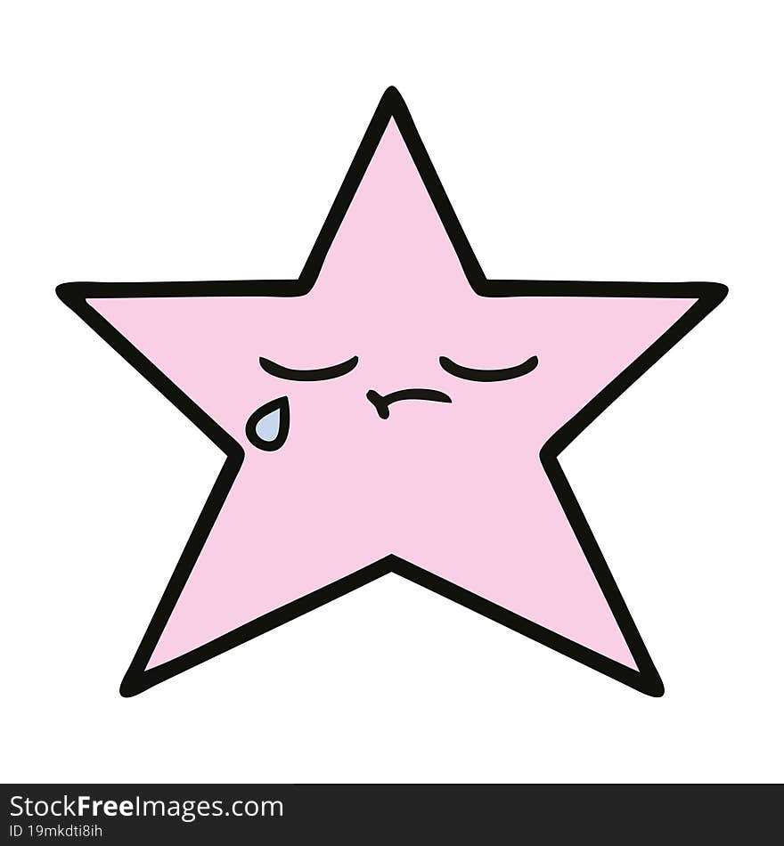 cute cartoon of a star fish. cute cartoon of a star fish