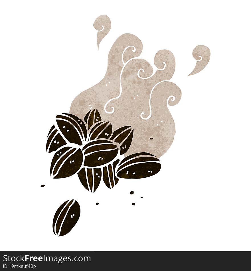 cartoon aromatic coffee beans. cartoon aromatic coffee beans