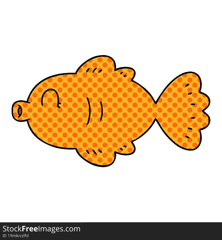 Quirky Comic Book Style Cartoon Fish